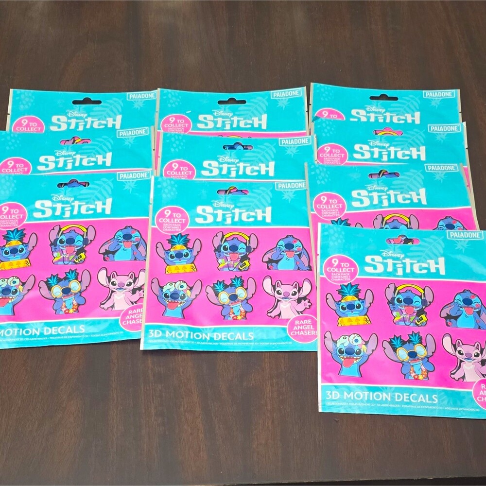 Lot Paladone Disney Stitch & Angel 3D Motion Decal PP13382LS x10